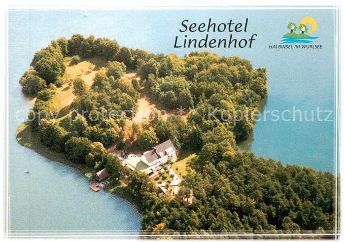 Lychen Seehotel Lindenhof im Wurlsee Fliegeraufnahme