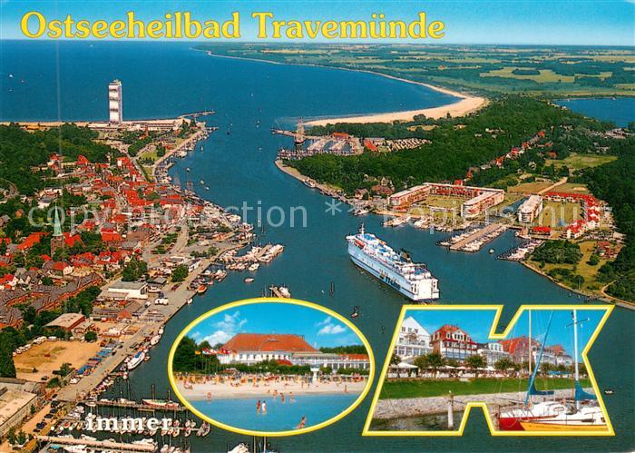 Travemuende Ostseebad Fliegeraufnahme Strandpartien
