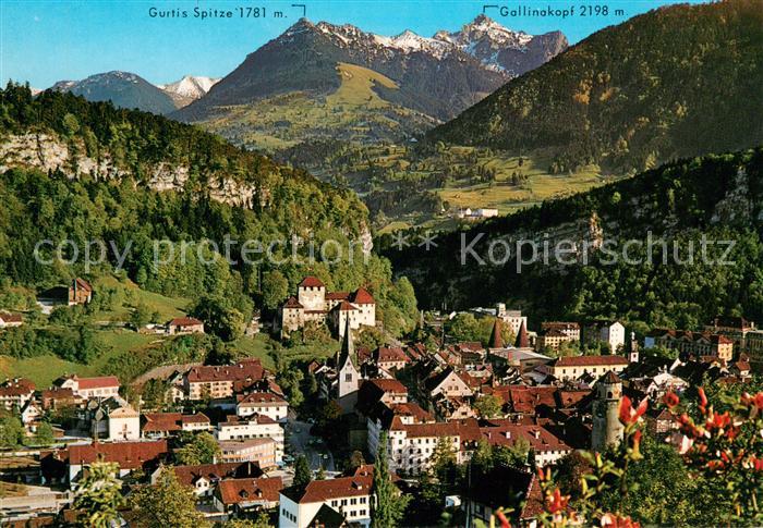 Feldkirch Vorarlberg mit Gurtis Spitze und Gallinakopf