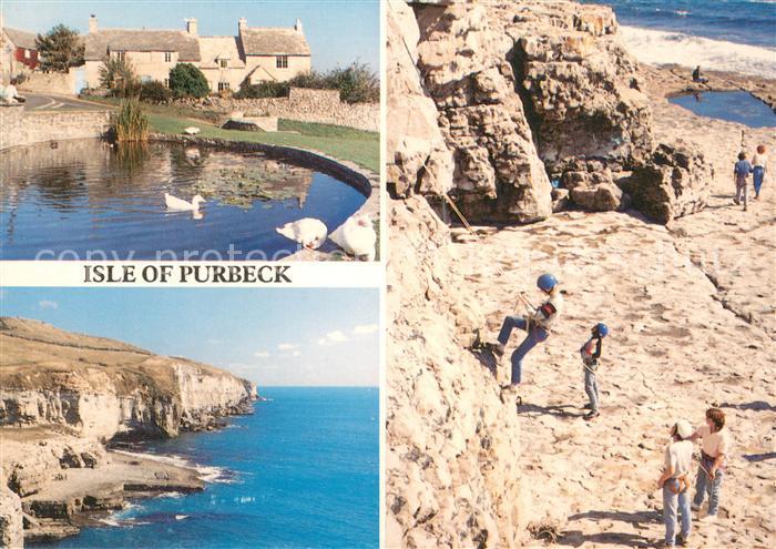 Isle of Purbeck Village Pond Worth Matravers Dancing Ledge Rock climbing tuition
