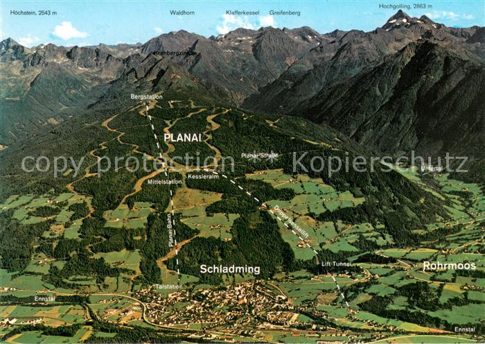 Schladming Obersteiermark Fliegeraufnahme mit Rohrmoos und Planai