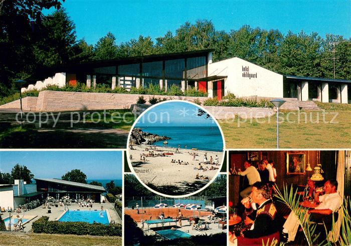 Bornholm Hotel Abildgaard Pool Tennisplatz Strand Gaststube
