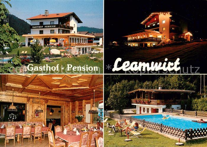 Hopfgarten Brixental Gasthof Pension Leamwirt Gastraum Pool