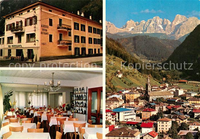 Predazzo Albergo Rosa Gastraum Panorama
