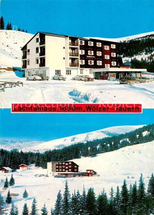 Woelzer Tauern Lachtalhaus mit Skilifthang Panorama