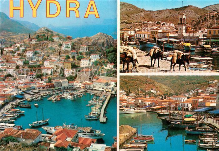 Hydra Island Fliegeraufnahme Hafenpartien