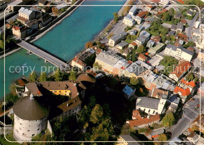 Kufstein Tirol Altstadt mit Festung Fliegeraufnahme