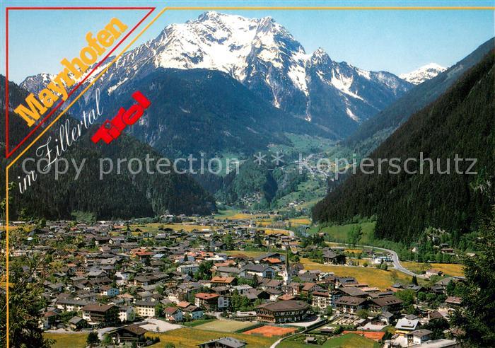 Mayrhofen Zillertal Fliegeraufnahme mit Gruenberg