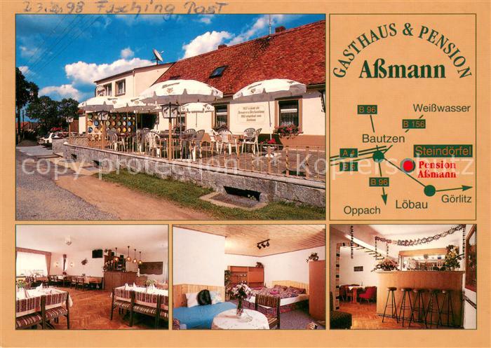 Steindoerfel Hochkirch Gasthaus Pension Assmann Gastraum Fremdenzimmer