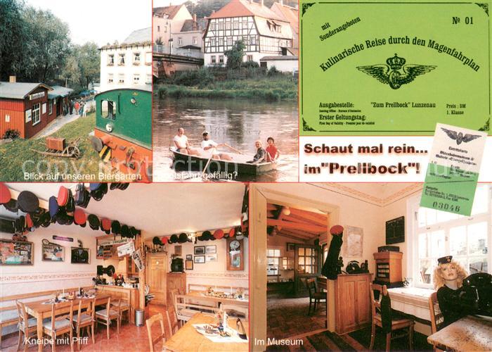 Lunzenau Gaststaette Zum Prellbock Biergarten Kneipe Eisenbahnmuseum Bootsfahrt