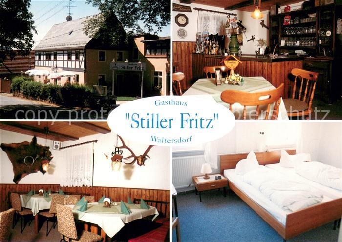 Waltersdorf Bad Schandau Gasthaus Stiller Fritz Gastraum Fremdenzimmer