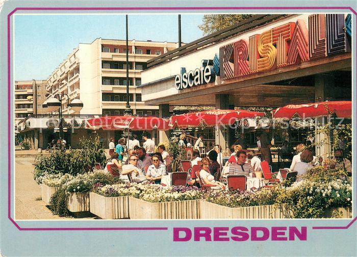 DRESDEN Elbe Neustaedter Markt EisCafe