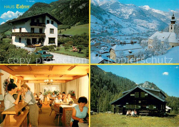 Grossarl Gaestehaus Pension Haus Toferer Draugsteinhuette Kirche Winterpanorama