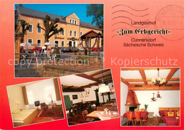 Cunnersdorf Gohrisch Landgasthof Zum Erbgericht Restaurant Fremdenzimmer