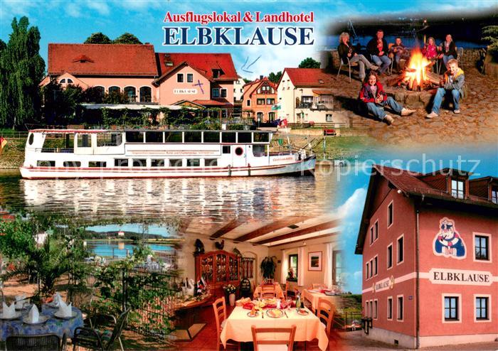 Niederlommatzsch Ausflugslokal Landhotel Elbklause Restaurant Fahrgastschiff Lag