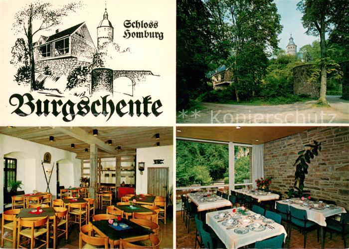 Nuembrecht Burgschenke Schloss Homburg Restaurant