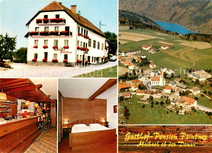 Haibach Donau Gasthof Pension Pointner Fremdenzimmer Fliegeraufnahme
