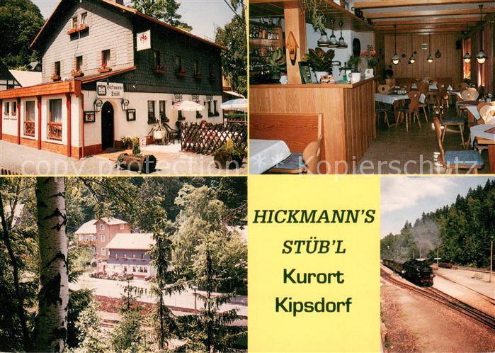 Kipsdorf Hickmann's Stueb'l Gaststube Eisenbahn Dampflokomotive