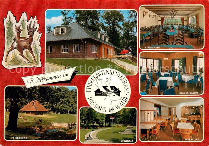 Oberstedten Hirschgartenrestaurant Das Haus im Walde Salon Bierkeller Minigolf F