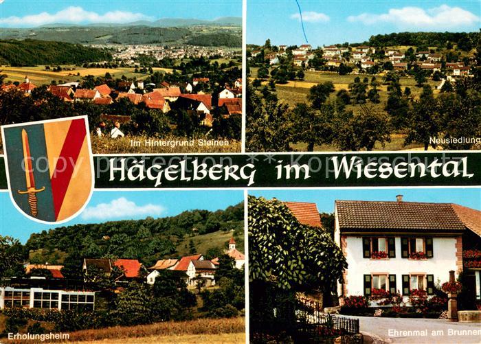 Haegelberg Panorama Wiesental mit Blick nach Steinen Neusiedlung Erholungsheim E