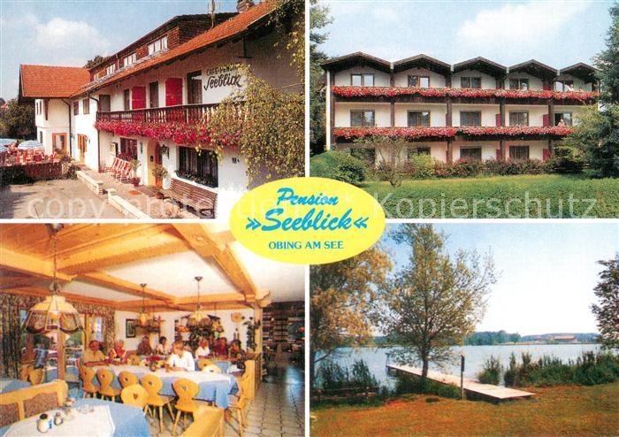 Obing Pension Seeblick Gaesteraum Uferpartie Badesteg am Obinger See