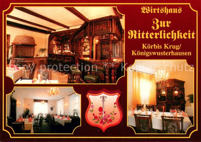 Koerbiskrug Wirtshaus Zur Ritterlichkeit Restaurant Theke Kamin