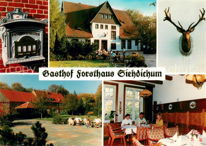 Schernsdorf Gasthof Forsthaus Siehdichum Hotel Cafe Restaurant Hirschgeweih Jagd