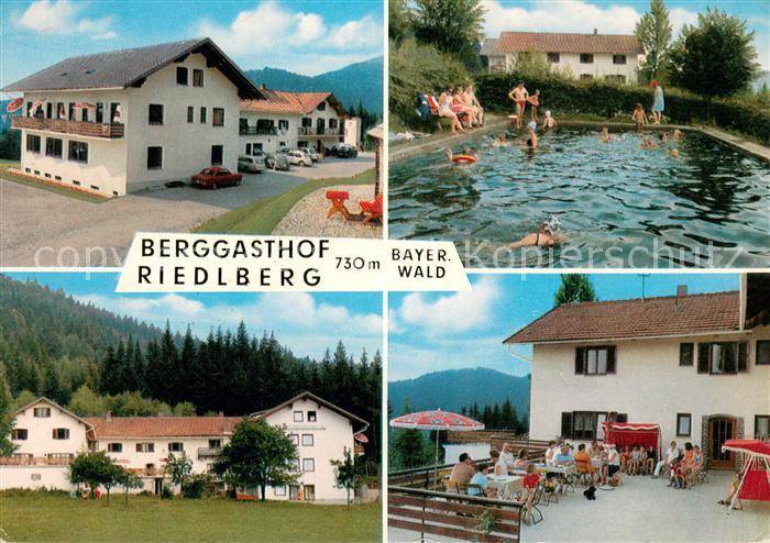 Bodenmais Berggasthof Riedlberg Terrasse Swimming Pool