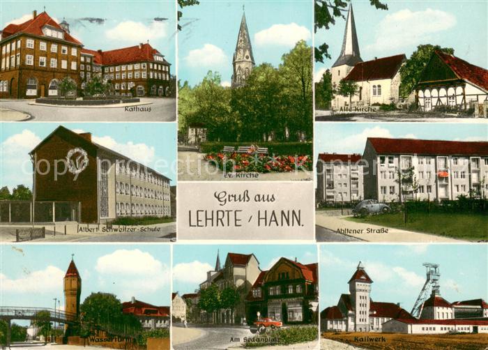 Lehrte Hannover Rathaus Albert Schweitzer Schule Wasserturm Kirche Ahltener Stra