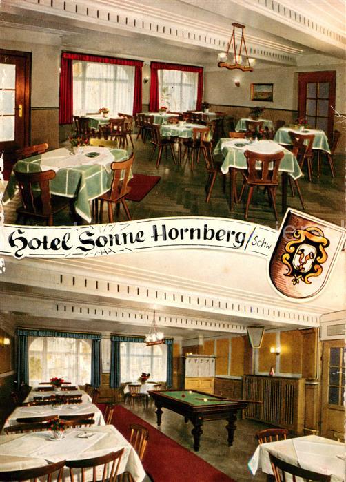 Hornberg Schwarzwald Hotel Sonne Restaurant Billard Wappen