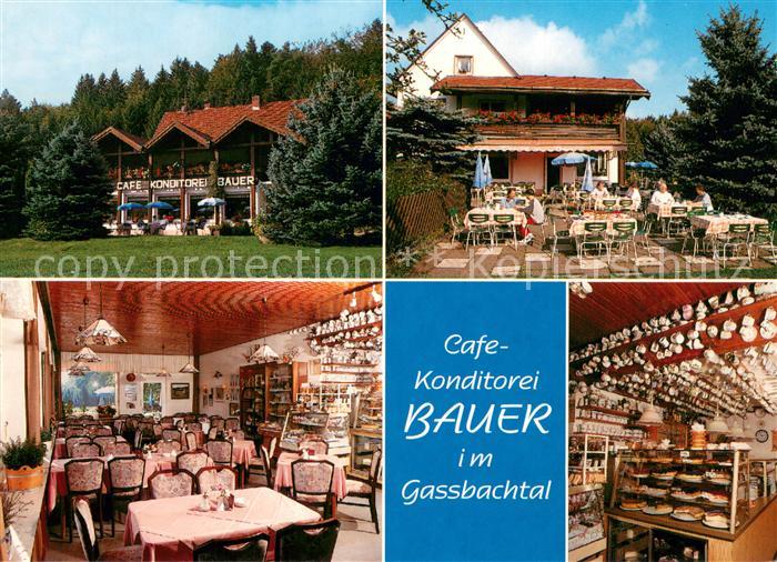 Grasellenbach Cafe Konditorei Bauer Gastraum Terrasse Verkaufstheke