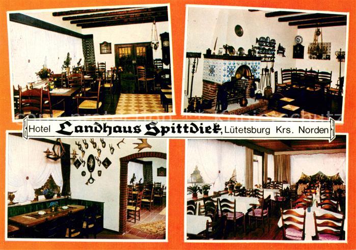 Luetetsburg Hotel Landhaus Spittdiek Restaurant Kaminzimmer