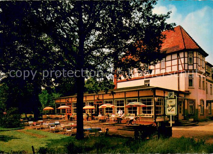 Trelde Waldheim Lohbergen Restaurant Terrasse Lueneburger Heide