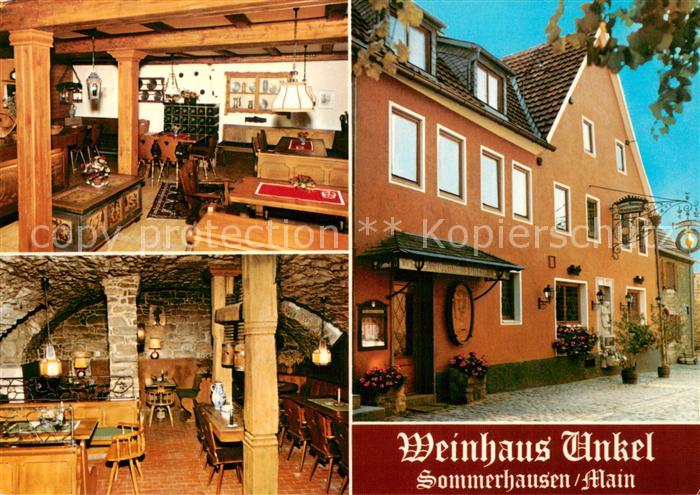Sommerhausen Main Weinhaus Unkel Fraenkischer Weinkeller Gaesteraum