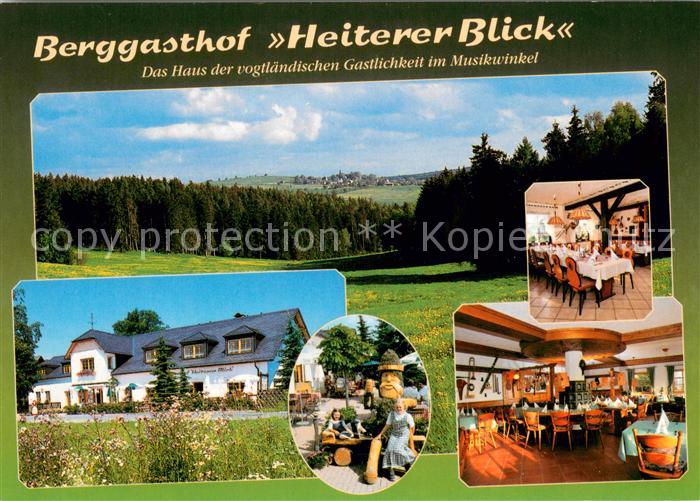 Markneukirchen Berggasthof Heiterer Blick Restaurant Landschaftspanorama