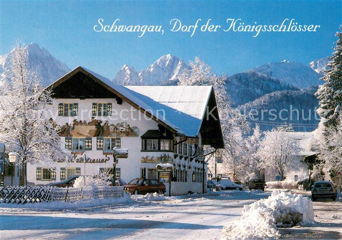 Schwangau Dorf der Koenigschloesser Hotel Winterimpressionen Allgaeuer Alpen