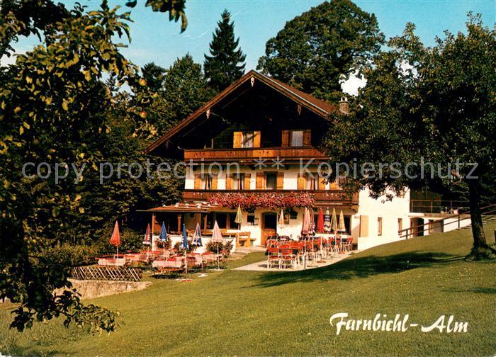 Siegsdorf Oberbayern Farnbichl Alm Gaststaette Terrasse