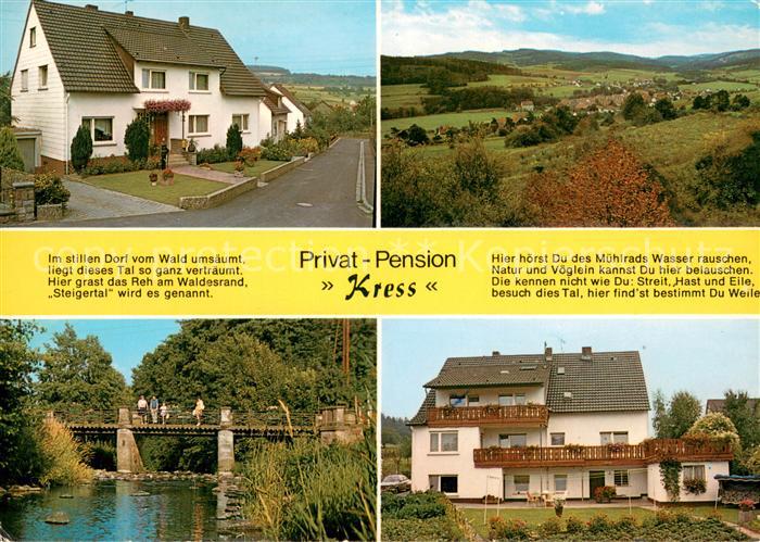 Blankenau Fulda Pension Kress Landschaftspanorama Bruecke