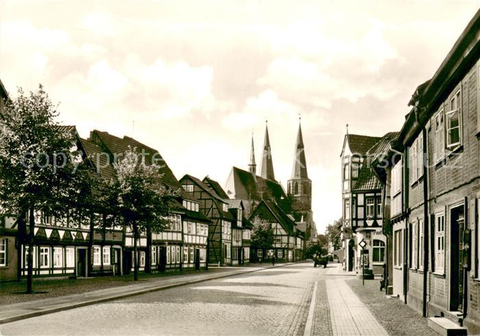 Duderstadt Niedersachsen Obertorstrasse Blick zur Kirche