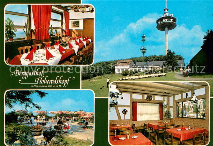 Hoherodskopf Berggasthof Restaurant Terrasse Sender