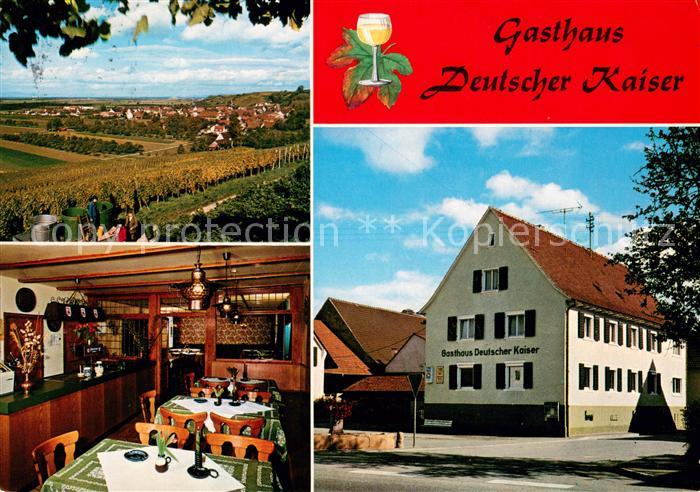 Huegelheim Gasthaus Deutscher Kaiser Landschaftspanorama Weinberge
