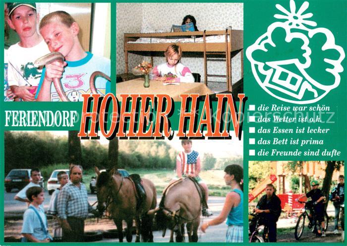 Oberfrohna Feriendorf Hoher Hain Ponyreiten Fahrradtour