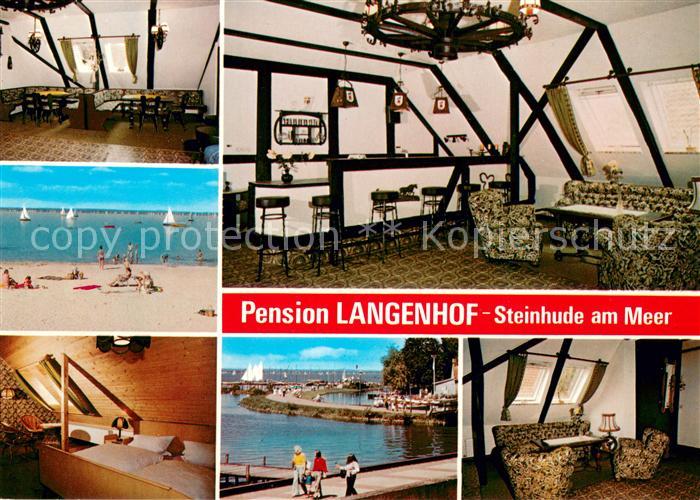 Steinhude am Meer Pension Langenhof Gaestezimmer Aufenthaltsraum Bar Badestrand