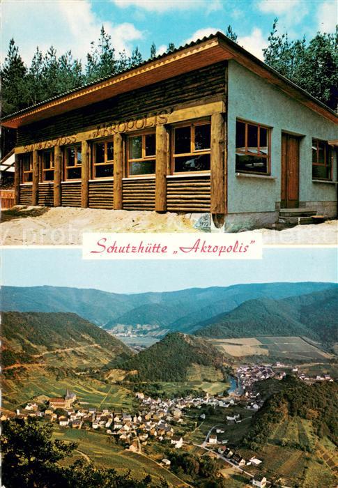 Mayschoss Schutzhuette Akropolis Panorama Blick ins Tal