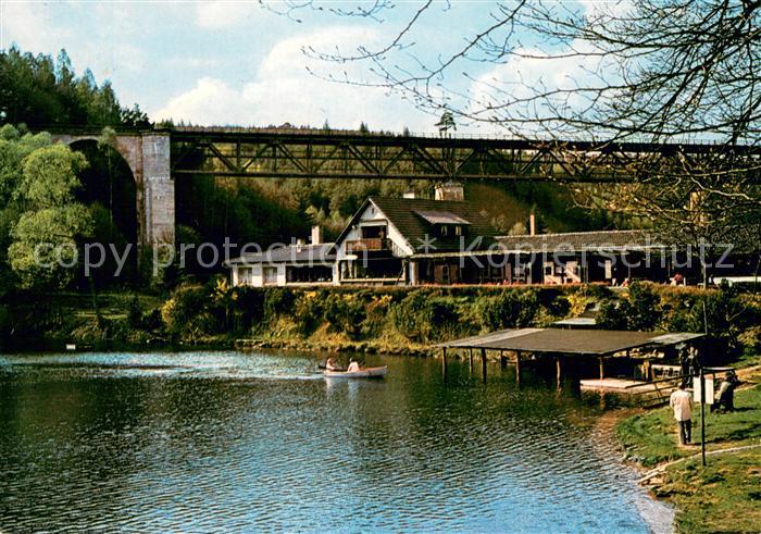 Ramsen Pfalz Landgasthof Forelle Uferpartie am Wasser