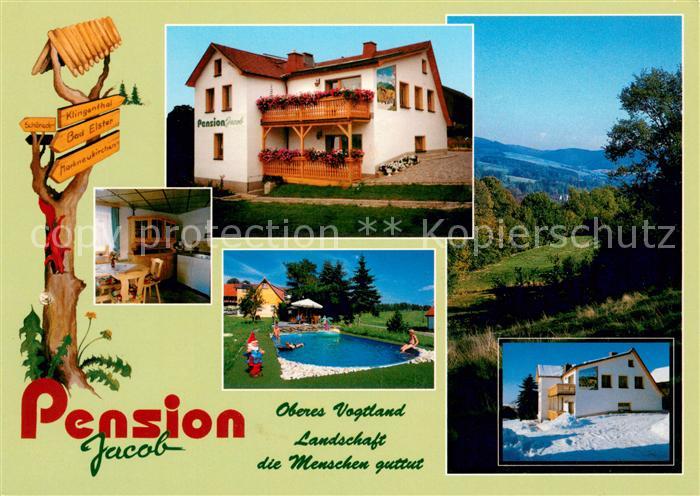 Wohlhausen Markneukirchen Pension Jacob Swimming Pool Landschaftspanorama Wegwei