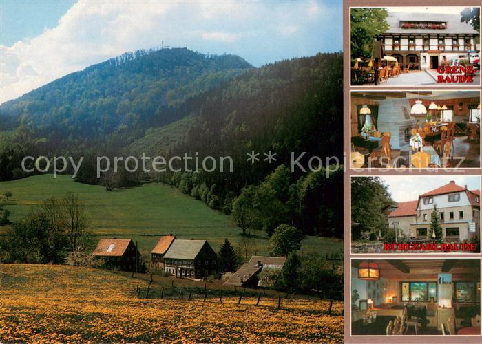 Waltersdorf Zittau Grenzbaude und Ruebezahlbaude am Fusse der Lausche Zittauer G