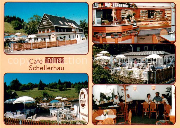 Schellerhau Cafe Rotter Gaesteraum Terrasse