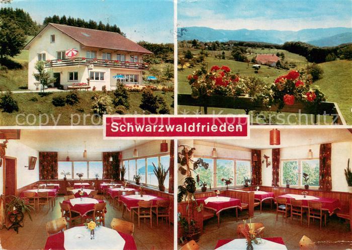 Selbig Biederbach HoehenCafe Pension Schwarzwaldfrieden Gastraum Landschaftspano