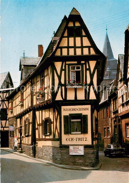 Braubach Rhein Bauernschaenke Eck-Fritz Altstadt Fachwerkhaus